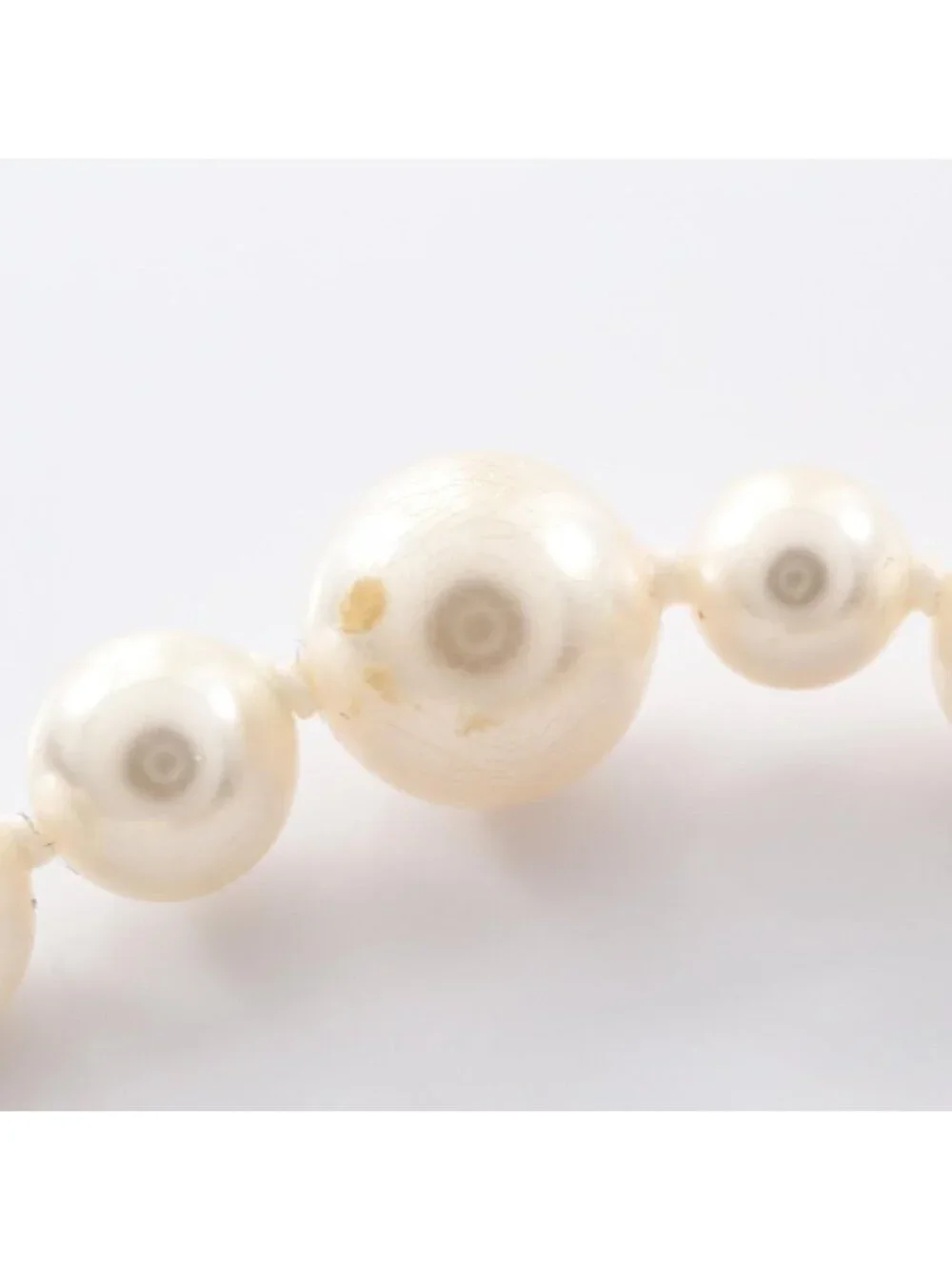 Chanel Necklace CC Logo White Pearl